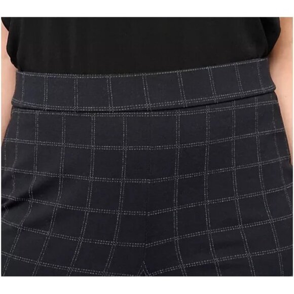 Isaac Mizrahi Live! Printed Ponte Baby Bootcut Ankle Pant Pitch Black 2X A609778 - Picture 3 of 3